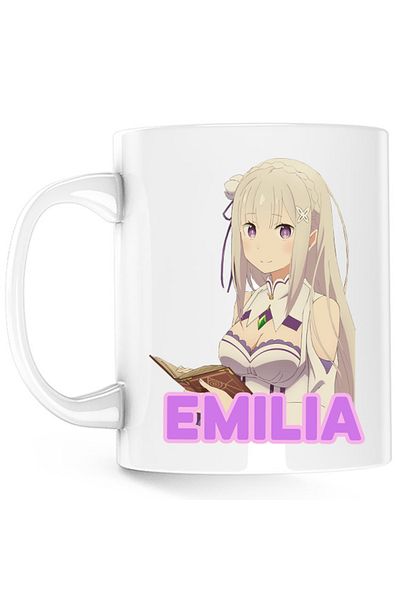 OEM Cana Re Zero Emilia Cat Magical Princess Kind Wizard Time, alba, 330 ml