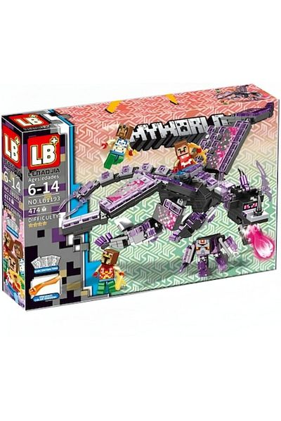 ANGMAD Set de constructie MyWorld (Minecraft), LB+, model 1193, cu 474 piese, multicolor