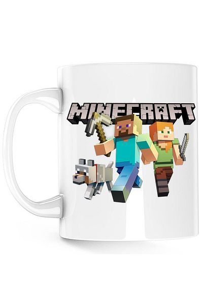 OEM Cana Minecraft Go Mining Gold Power Red Stone Farm, alba, 330 ml