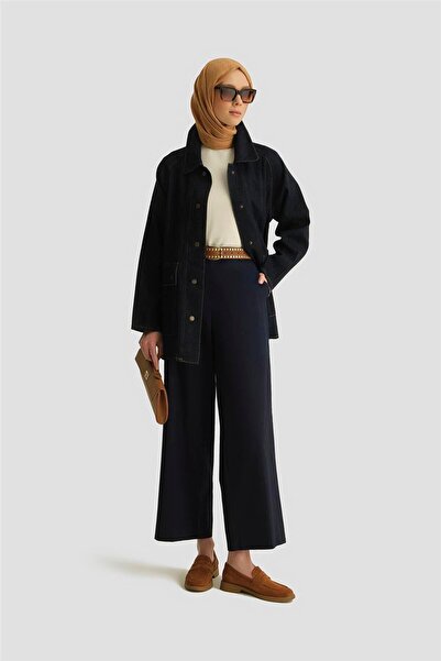 Armine Yüksek Bel Palazzo Pantolon 25Y2812 LACİVERT