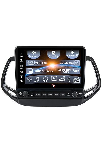 navi-it Navigatie dedicata Compass 2016-2018 cu butoane rotative model 2024, 10 Inch, 2GB RAM 32GB ROM, Quad