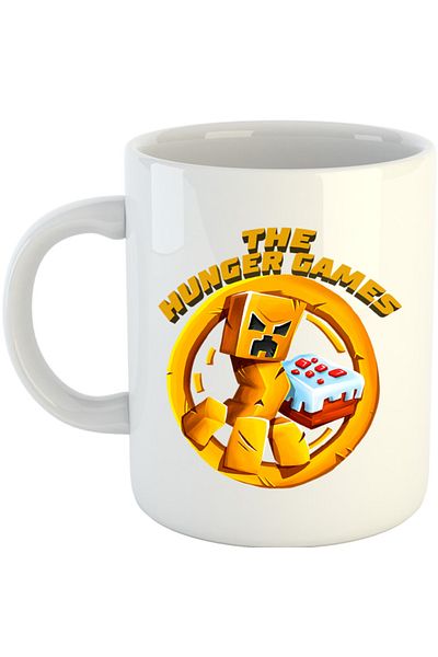 OEM Cana The Hunger Games Minecraft Logo Cake Creeper, alba, 330 ml