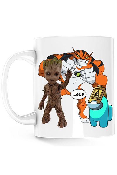OEM Cana Baby Groot Ben 10 Huge Cat Among Us Sus, alba, 330 ml