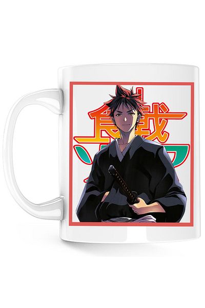 OEM Cana Food Wars Souma Samurai Katana Otaku, alba, 330 ml