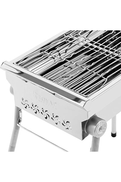 Royal Catering Grill węglowy składany z rusztem 43 x 25 cm