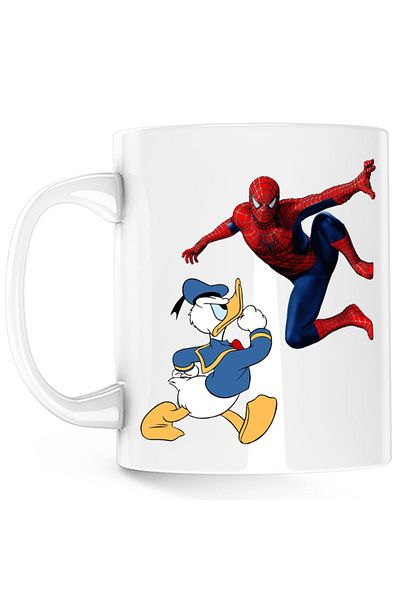 OEM Cana Donald Duck Spiderman Web Marvel DC Disney Angry, alba, 330 ml