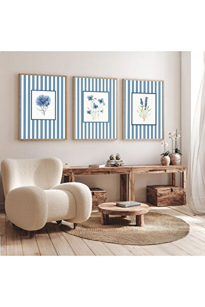 Dekorsiahome Комплект за рисуване с дървена рамка за хол/кухня от 3 части, 3315