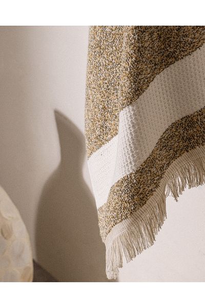 Madame Coco Πετσέτα μπάνιου Brest 100% βαμβακερή - Χακί - 75x150 cm