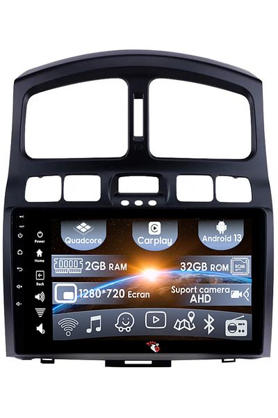 navi-it Navigatie dedicata Hyundai Santa Fe 2000-2012, 2GB RAM 32GB ROM, Quad Core, Display 9" IPS Full HD,