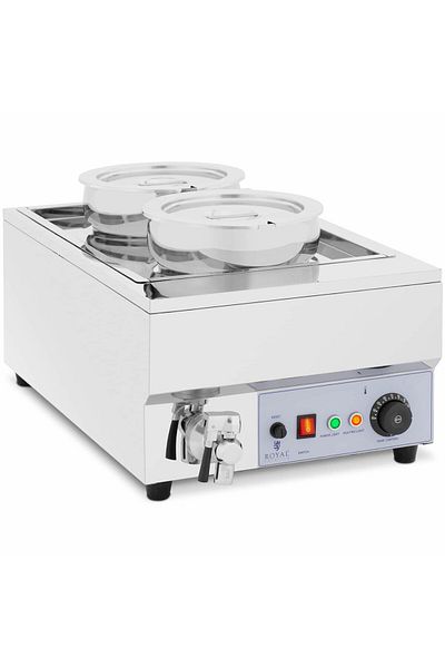 Royal Catering Bemar elektryczny podgrzewacz stacja do zupy fondue czekolady 1500 W 2 x 7 l