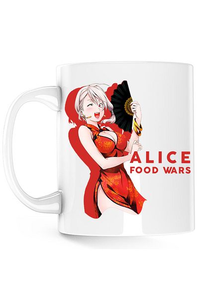 OEM Cana Food Wars Alice Fan Chinese Dress Animeuri, alba, 330 ml