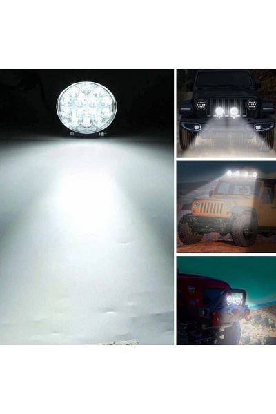 BGRJ Automotive LED projector 42W, round, cool white 6500k, flood