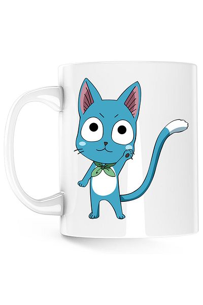 OEM Cana Fairy Tail Happy Cat Ninja City Mustang, alba, 330 ml