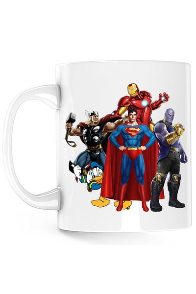 OEM Cana Thor Donald Duck Superman Ironman Thanos Villian Hero Cool, alba, 330 ml
