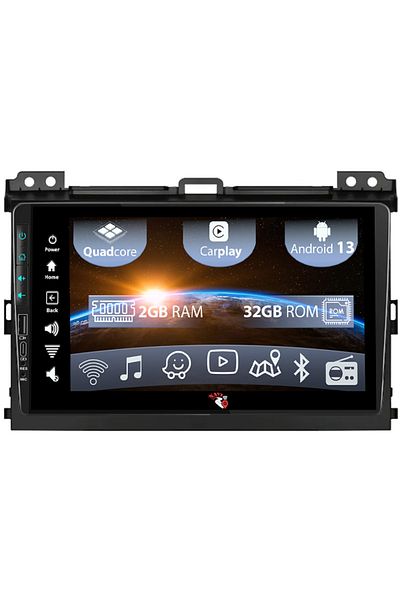 navi-it Navigatie dedicata Toyota Prado 2004-2009, USB&Butoane fizice frontale, Android 13, Wireless Carplay