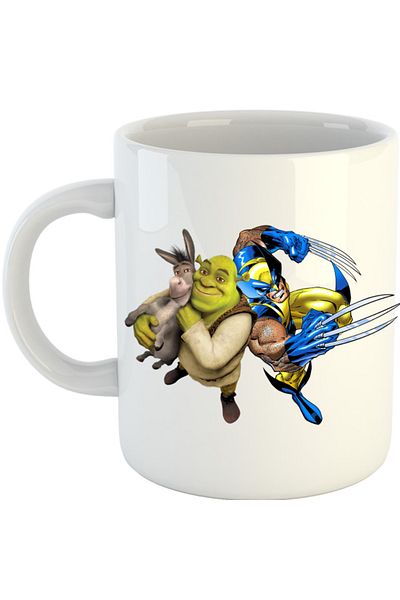OEM Cana Shrek Wolverine Donkey Marvel Comic Books, alba, 330 ml