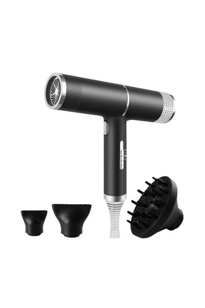 Andowl Uscator de par in forma de T cu 3 duze difuzoare negru