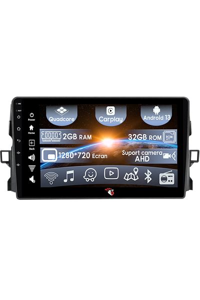 navi-it Navigatie dedicata Toyota Auris 2006-2011, 2GB RAM 32GB ROM, Quad Core, Display 9" IPS Full HD, Carp