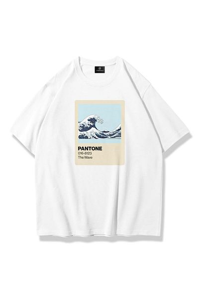 Trendiz Γυναικείο μπλουζάκι The Wave Pantone Λευκό