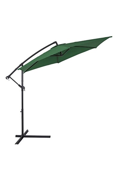 PROCART Umbrelă de grădină, diametru 300 cm, manivelă, reglabilă, impermeabil...