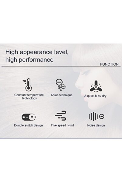 daling Ionic hair dryer, volumizer, 1800W red