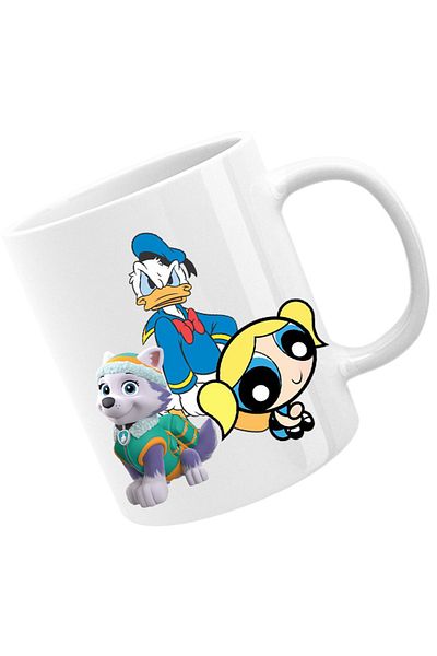 OEM Cana Donald Duck Powerpuff Girls Bubble Paw Power Husky Dog, alba, 330 ml