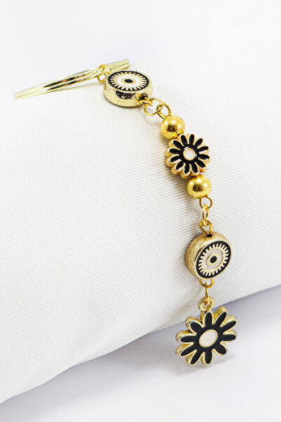 biuti Breloc cu flori negre, ornament pentru geanta cadou