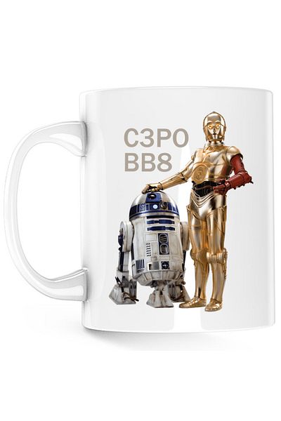 OEM Cana Star Wars Robots BB8 S3PO Droid, alba, 330 ml