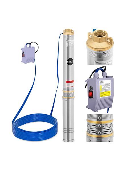 MSW Pompă de adâncime STAL 1000 W 4000 l/h până la 91 m