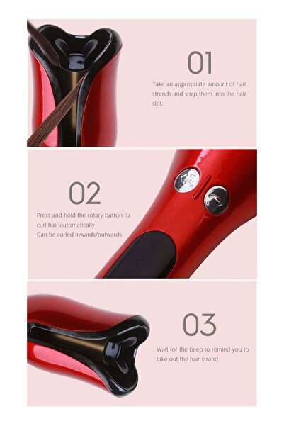 Yelajoy 5-Pieces Automatic Ceramic Hair Curler, With LCD Digital Display, Curling Iron, for Hair Types