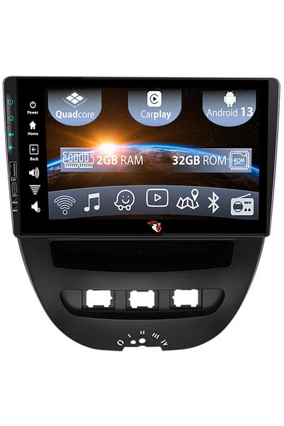 navi-it Navigatie dedicata Peugeot 107 2009-2015, USB&Butoane fizice frontale, Android 13, Wireless Carplay