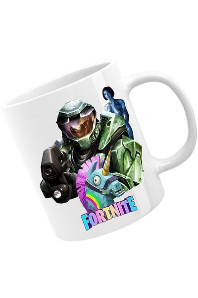 OEM Cana Halo Chief Cortana Fortnite Lama Battle, alba, 330 ml
