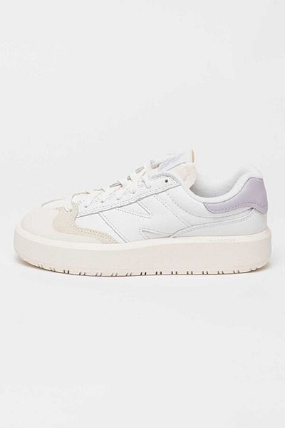 New Balance - Sports Shoes with Suede Inserts 302, White, Lilac, Size 8