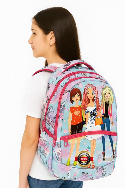 Çanta Limanı Rucsac pentru școală primară pentru fete Super Gilrs + cutie de prânz (2321)