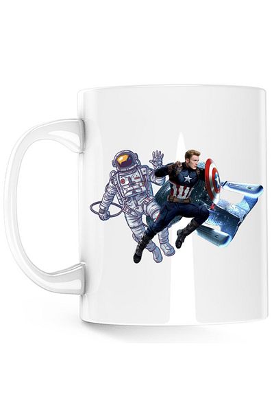 OEM Cana Captain America Astronaut NASA Star Trek Space Ship Shield, alba, 330 ml