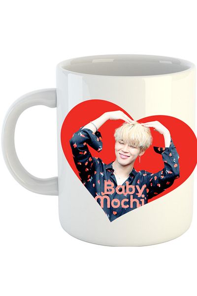 OEM Cana BTS Jimin Baby Mochi Happy Face Smile, alba, 330 ml