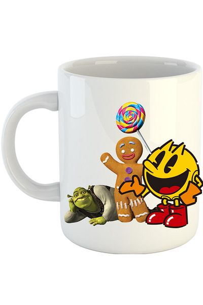 OEM Cana Pac Man Shrek Cookie Happy, alba, 330 ml