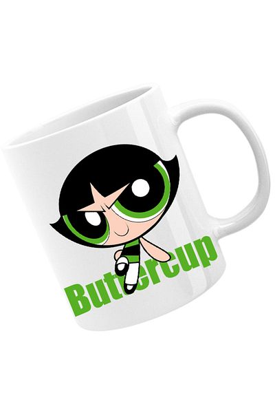 OEM Cana The Powerpuff Girls Buttercup Tomboy Strong, alba, 330 ml