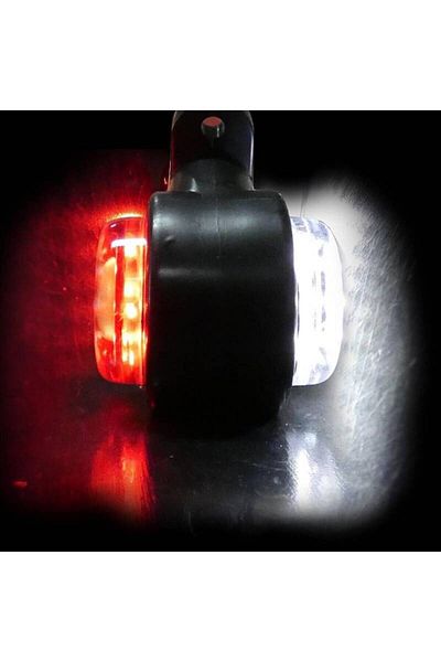 BGRJ Automotive Side marker lights NR7, white red LED, 12-24V, set of 2 pcs