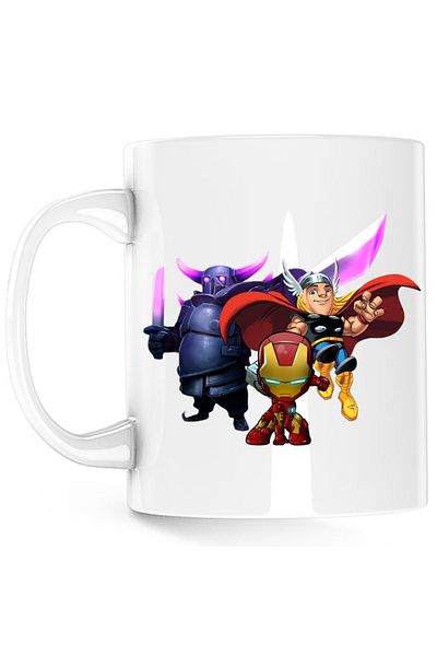 OEM Cana Clash of Clans Massive Tank HP Thor Iron Man Super Power, alba, 330 ml