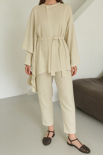 My Blog Yellow Flounce Kimono Set - 8739