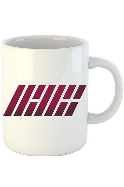 OEM iKon Logo Korea Flah 7 Members G Entertainment Mug, white, 330 ml