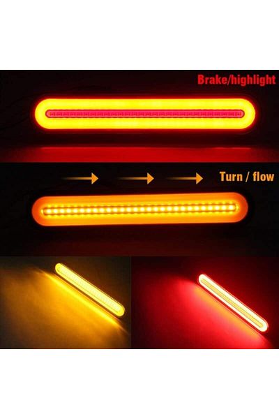 BGRJ Automotive Rectangular LED taillights BG24, 12-24V, dynamic signaling