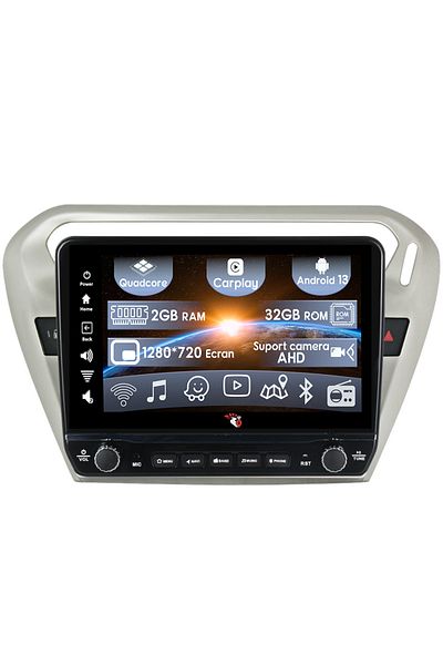 navi-it Dedicated navigation Peugeot 301 2013-2016 with rotary buttons model 2024, 9 Inch, 2GB RAM 32GB ROM, Q