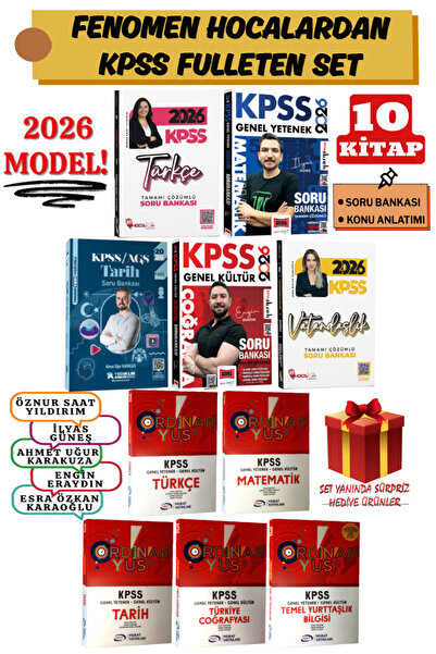 Yargı Yayınları 2026 KPSS Türkçe+Matematik+Tarih+Coğrafya+Vatandaşlık Soru Ba...
