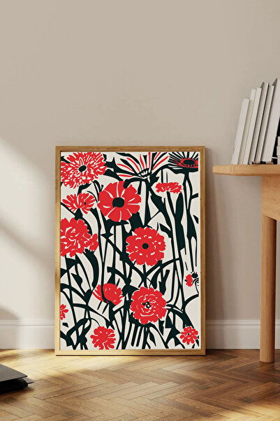 Dekorsiahome Διακοσμητικό Τραπέζι μονοκόμματο με ξύλινο πλαίσιο TK0725