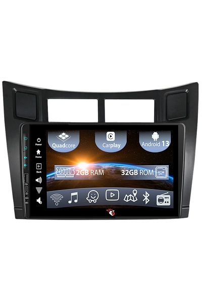 navi-it Navigatie dedicata Toyota Yaris 2005-2012, USB&Butoane fizice frontale, Android 13, Wireless Carplay