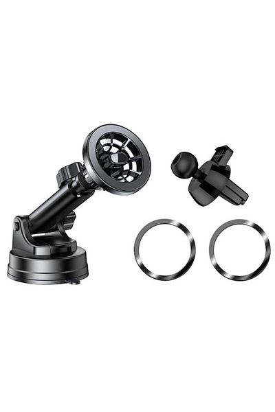 BGRJ Automotive Magnetic car phone holder, 2 in 1 vent and windshield, C158