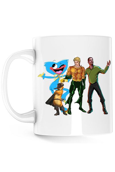 OEM Cana Aquaman Huggy Wuggy Puss in the Boots Shrek Star Trek Crew, alba, 330 ml