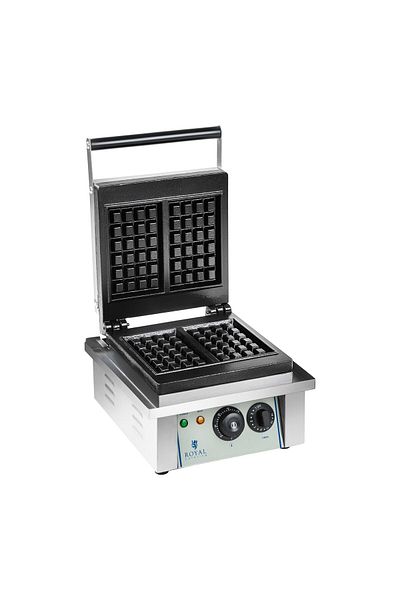 Royal Catering Aparat de gofre dreptunghiular pentru 2 gofre belgiene
